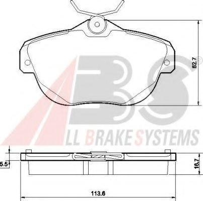 37539 ABS Brake Pad Set, disc brake