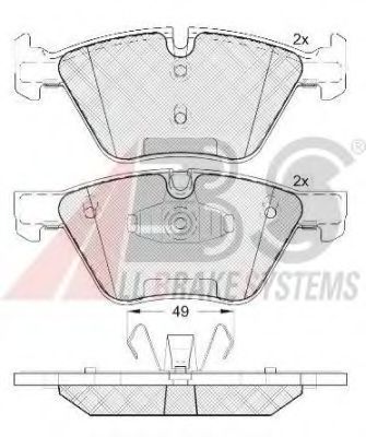 37551 OE ABS Brake System Brake Pad Set, disc brake