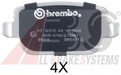 37561S ABS Brake System Brake Pad Set, disc brake