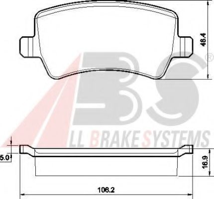 37562 OE ABS Brake Pad Set, disc brake