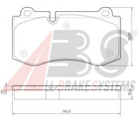 37565 ABS Brake Pad Set, disc brake