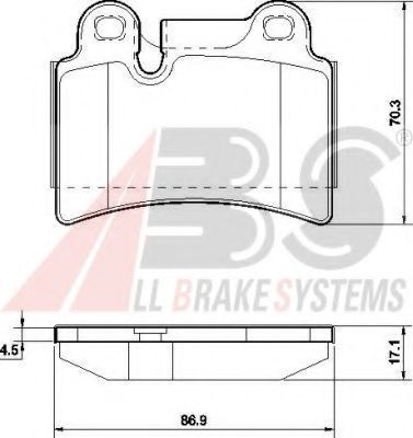 37575 OE ABS Brake System Brake Pad Set, disc brake