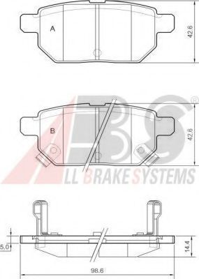 37580 OE ABS Brake Pad Set, disc brake