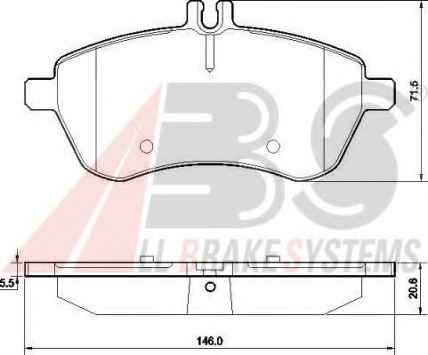 37584 OE ABS Brake Pad Set, disc brake