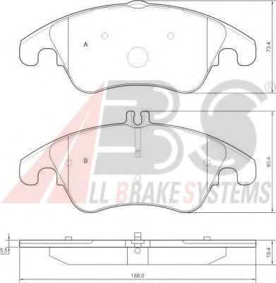 37586 OE ABS Brake Pad Set, disc brake