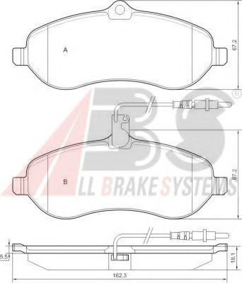 37589 OE ABS Brake System Brake Pad Set, disc brake