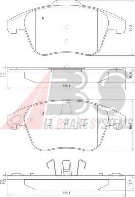 37599 ABS Brake System Brake Pad Set, disc brake