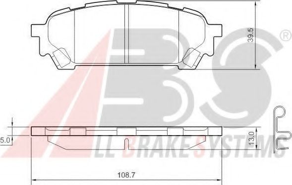 37611 OE ABS Brake Pad Set, disc brake