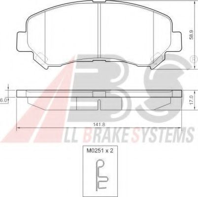 37625 OE ABS Brake Pad Set, disc brake