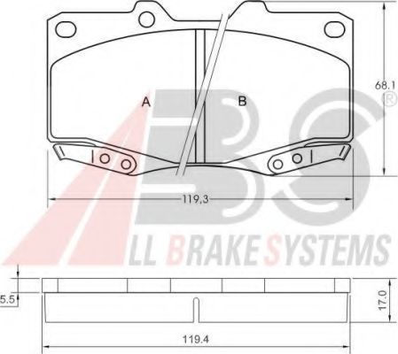 37649 OE ABS Brake Pad Set, disc brake