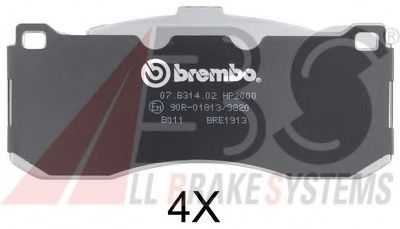 37689S ABS Brake Pad Set, disc brake