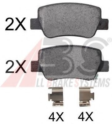 37737 OE ABS Brake Pad Set, disc brake