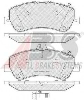 37748 ABS Brake Pad Set, disc brake