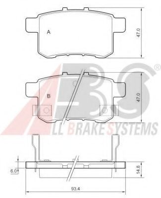 37756 ABS Brake System Brake Pad Set, disc brake