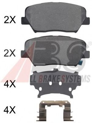 37951 OE ABS Brake System Brake Pad Set, disc brake