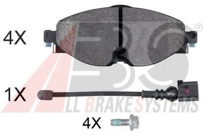 37958 OE ABS Brake Pad Set, disc brake