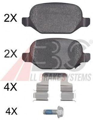 37968 OE ABS Brake System Brake Pad Set, disc brake