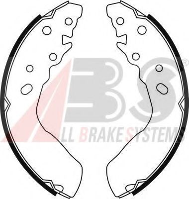 8975 ABS Brake System Brake Shoe Set