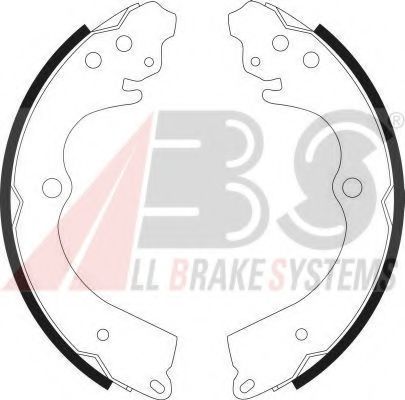 9070 ABS Brake System Brake Shoe Set