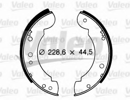 562674 VALEO Brake System Brake Shoe Set