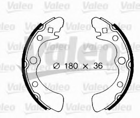 562679 VALEO Brake System Brake Shoe Set