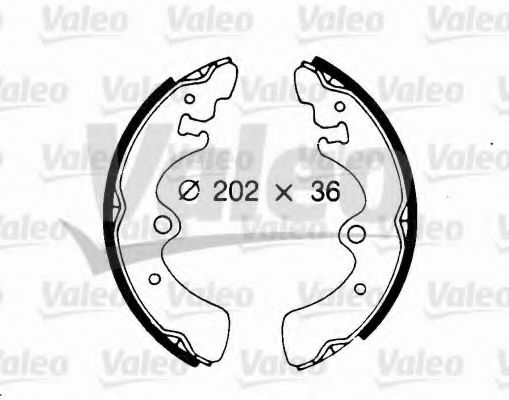 562681 VALEO Brake System Brake Shoe Set