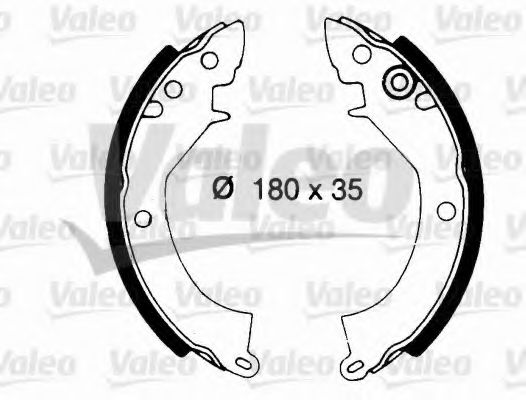 562687 VALEO Brake System Brake Shoe Set