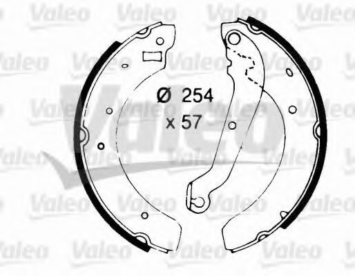 562602 VALEO Brake System Brake Shoe Set