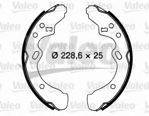562703 VALEO Brake System Brake Shoe Set
