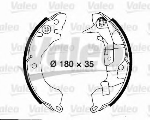 562705 VALEO Brake System Brake Shoe Set