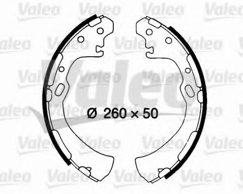 562671 VALEO Brake System Brake Shoe Set