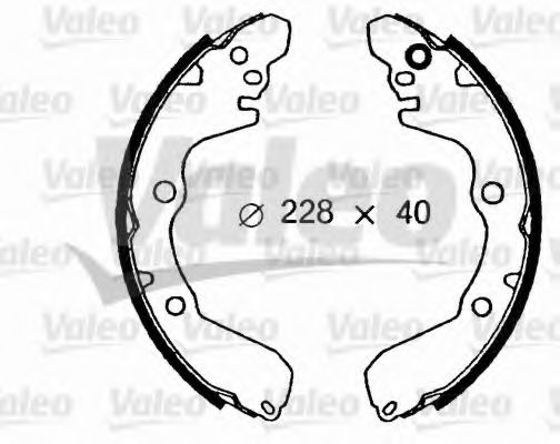 562613 VALEO Brake System Brake Shoe Set