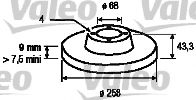 186498 VALEO Тормозная система Тормозной диск