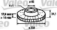 186523 VALEO Brake System Brake Disc