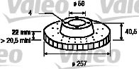 186590 VALEO Brake System Brake Disc