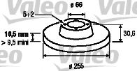 186596 VALEO Тормозной диск