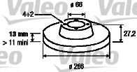 186599 VALEO Brake System Brake Disc