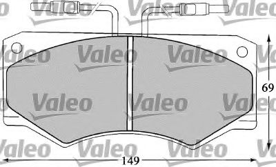 598369 VALEO Brake Pad Set, disc brake