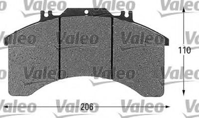 541657 VALEO Brake Pad Set, disc brake