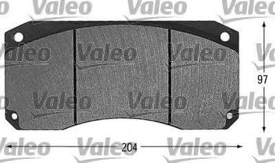 541648 VALEO Комплект тормозных колодок, дисковый тормоз