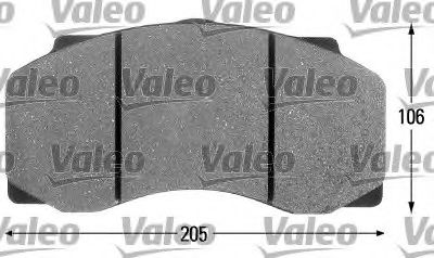 541674 VALEO Brake System Brake Pad Set, disc brake