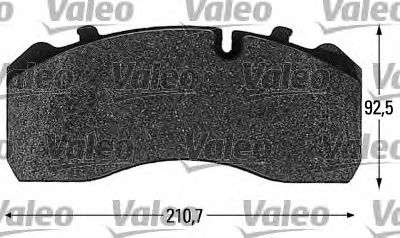 541667 VALEO Brake Pad Set, disc brake