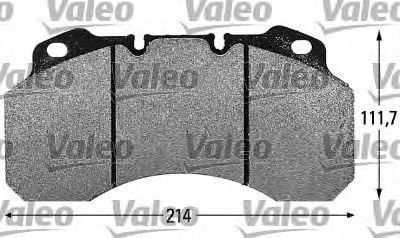 541676 VALEO Brake Pad Set, disc brake