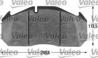 541698 VALEO Brake System Brake Pad Set, disc brake