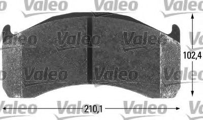 541702 VALEO Комплект тормозных колодок, дисковый тормоз