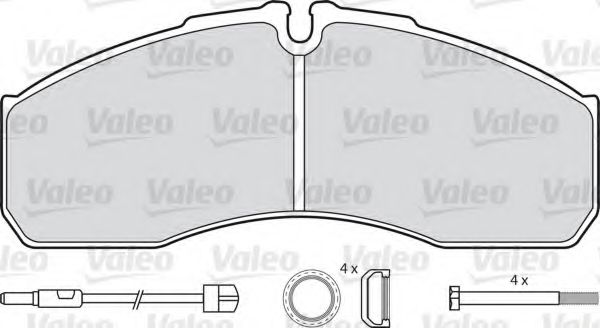 541663 VALEO Brake Pad Set, disc brake