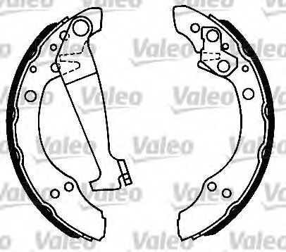 554705 VALEO Brake System Brake Shoe Set