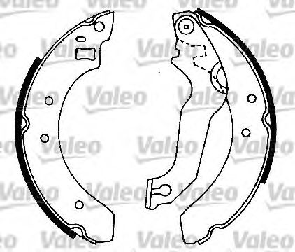 553642 VALEO Brake System Brake Shoe Set