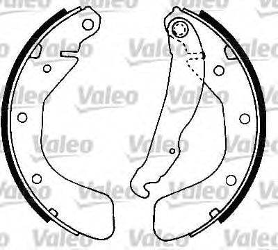 553766 VALEO Brake Shoe Set