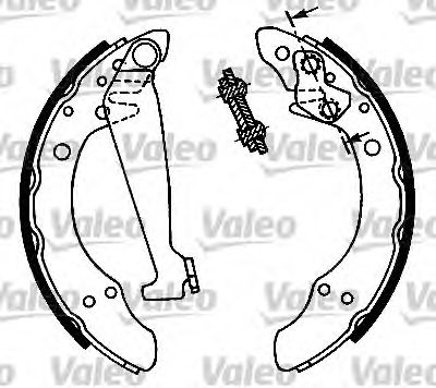 553746 VALEO Brake System Brake Shoe Set